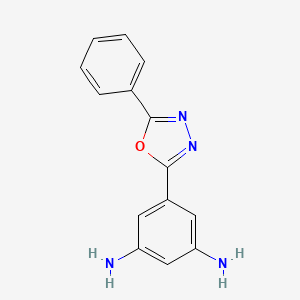 molecular formula C14H12N4O B4454273 5-(5-phenyl-1,3,4-oxadiazol-2-yl)-1,3-benzenediamine 