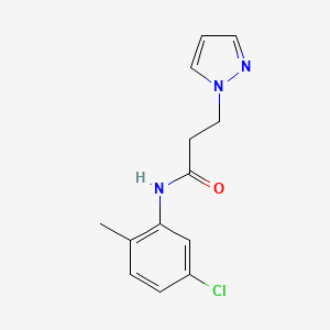 molecular formula C13H14ClN3O B4454279 N-(5-chloro-2-methylphenyl)-3-(1H-pyrazol-1-yl)propanamide 