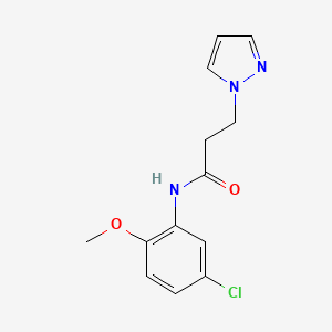 N-(5-chloro-2-methoxyphenyl)-3-(1H-pyrazol-1-yl)propanamide