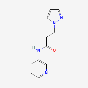 molecular formula C11H12N4O B4454318 3-(1H-pyrazol-1-yl)-N-3-pyridinylpropanamide 