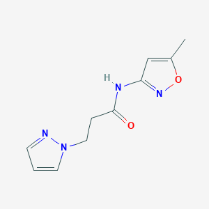 N-(5-methyl-1,2-oxazol-3-yl)-3-pyrazol-1-ylpropanamide