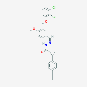 2-(4-tert-butylphenyl)-N'-{3-[(2,3-dichlorophenoxy)methyl]-4-methoxybenzylidene}cyclopropanecarbohydrazide