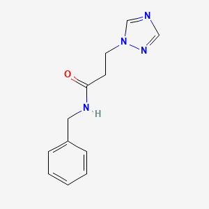 molecular formula C12H14N4O B4454373 N-benzyl-3-(1H-1,2,4-triazol-1-yl)propanamide 