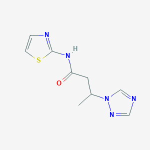 molecular formula C9H11N5OS B4454396 N-1,3-thiazol-2-yl-3-(1H-1,2,4-triazol-1-yl)butanamide 