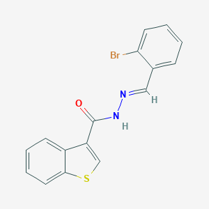molecular formula C16H11BrN2OS B445441 N'-(2-bromobenzylidene)-1-benzothiophene-3-carbohydrazide 