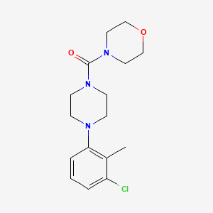 molecular formula C16H22ClN3O2 B4454418 4-{[4-(3-chloro-2-methylphenyl)-1-piperazinyl]carbonyl}morpholine 