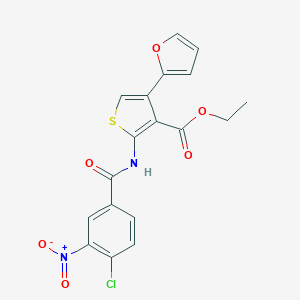 Ethyl 2-({4-chloro-3-nitrobenzoyl}amino)-4-(2-furyl)-3-thiophenecarboxylate