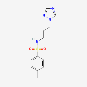 4-methyl-N-[3-(1H-1,2,4-triazol-1-yl)propyl]benzenesulfonamide