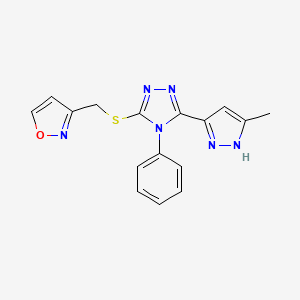 3-[(3-isoxazolylmethyl)thio]-5-(5-methyl-1H-pyrazol-3-yl)-4-phenyl-4H-1,2,4-triazole