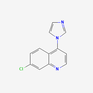 molecular formula C12H8ClN3 B4454447 7-chloro-4-(1H-imidazol-1-yl)quinoline 