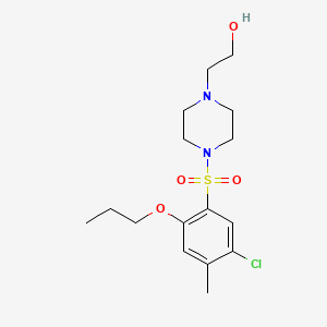 molecular formula C16H25ClN2O4S B4454462 2-{4-[(5-chloro-4-methyl-2-propoxyphenyl)sulfonyl]-1-piperazinyl}ethanol 