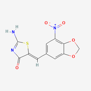 2-imino-5-[(7-nitro-1,3-benzodioxol-5-yl)methylene]-1,3-thiazolidin-4-one