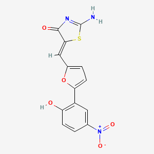 5-{[5-(2-hydroxy-5-nitrophenyl)-2-furyl]methylene}-2-imino-1,3-thiazolidin-4-one