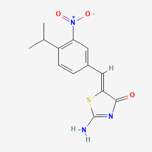 molecular formula C13H13N3O3S B4454509 2-imino-5-(4-isopropyl-3-nitrobenzylidene)-1,3-thiazolidin-4-one 