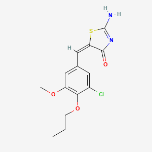 5-(3-chloro-5-methoxy-4-propoxybenzylidene)-2-imino-1,3-thiazolidin-4-one