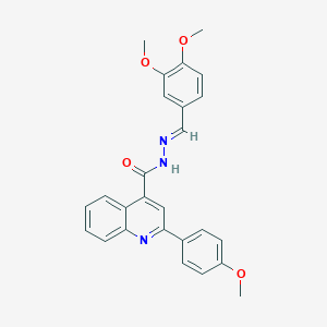 molecular formula C26H23N3O4 B445452 N'-(3,4-dimethoxybenzylidene)-2-(4-methoxyphenyl)-4-quinolinecarbohydrazide 