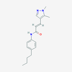 N-(4-butylphenyl)-3-(1,5-dimethyl-1H-pyrazol-4-yl)acrylamide