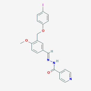 molecular formula C21H18IN3O3 B445455 N'-{3-[(4-iodophenoxy)methyl]-4-methoxybenzylidene}isonicotinohydrazide 