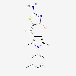 5-{[2,5-dimethyl-1-(3-methylphenyl)-1H-pyrrol-3-yl]methylene}-2-imino-1,3-thiazolidin-4-one