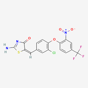 5-{3-chloro-4-[2-nitro-4-(trifluoromethyl)phenoxy]benzylidene}-2-imino-1,3-thiazolidin-4-one