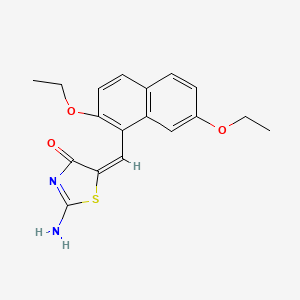 (5E)-2-amino-5-[(2,7-diethoxynaphthalen-1-yl)methylidene]-1,3-thiazol-4-one