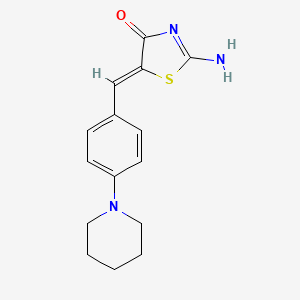 (5Z)-2-amino-5-[(4-piperidin-1-ylphenyl)methylidene]-1,3-thiazol-4-one