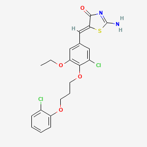 5-{3-chloro-4-[3-(2-chlorophenoxy)propoxy]-5-ethoxybenzylidene}-2-imino-1,3-thiazolidin-4-one