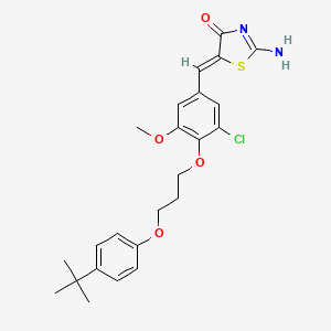 5-{4-[3-(4-tert-butylphenoxy)propoxy]-3-chloro-5-methoxybenzylidene}-2-imino-1,3-thiazolidin-4-one