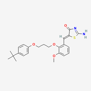 5-{2-[3-(4-tert-butylphenoxy)propoxy]-3-methoxybenzylidene}-2-imino-1,3-thiazolidin-4-one