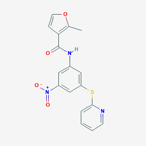 N-[3-nitro-5-(2-pyridinylsulfanyl)phenyl]-2-methyl-3-furamide