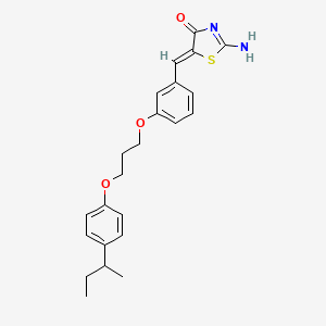 molecular formula C23H26N2O3S B4454671 5-{3-[3-(4-sec-butylphenoxy)propoxy]benzylidene}-2-imino-1,3-thiazolidin-4-one 