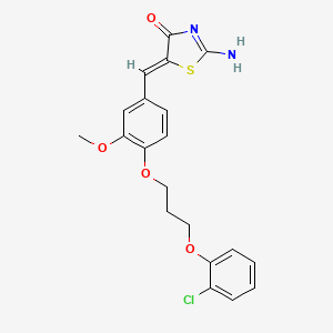 molecular formula C20H19ClN2O4S B4454674 5-{4-[3-(2-chlorophenoxy)propoxy]-3-methoxybenzylidene}-2-imino-1,3-thiazolidin-4-one 