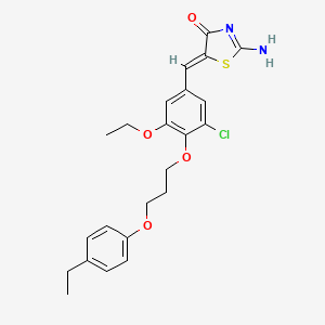 5-{3-chloro-5-ethoxy-4-[3-(4-ethylphenoxy)propoxy]benzylidene}-2-imino-1,3-thiazolidin-4-one