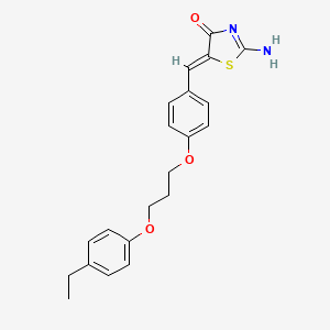 molecular formula C21H22N2O3S B4454692 5-{4-[3-(4-ethylphenoxy)propoxy]benzylidene}-2-imino-1,3-thiazolidin-4-one 