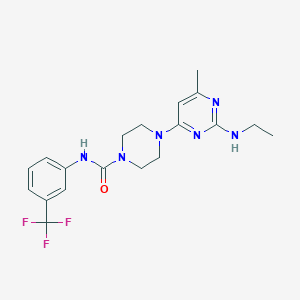 4-[2-(ethylamino)-6-methyl-4-pyrimidinyl]-N-[3-(trifluoromethyl)phenyl]-1-piperazinecarboxamide