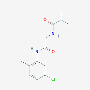 molecular formula C13H17ClN2O2 B4454710 N-{2-[(5-chloro-2-methylphenyl)amino]-2-oxoethyl}-2-methylpropanamide 