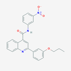 N-(3-nitrophenyl)-2-(3-propoxyphenyl)quinoline-4-carboxamide