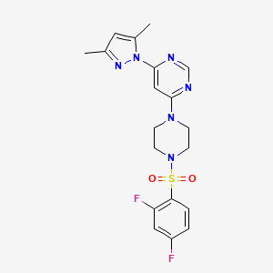 4-{4-[(2,4-difluorophenyl)sulfonyl]-1-piperazinyl}-6-(3,5-dimethyl-1H-pyrazol-1-yl)pyrimidine