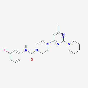 N-(3-Fluorophenyl)-4-[6-methyl-2-(piperidin-1-YL)pyrimidin-4-YL]piperazine-1-carboxamide