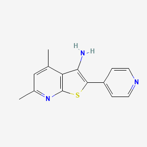 molecular formula C14H13N3S B4454744 4,6-Dimethyl-2-(pyridin-4-yl)thieno[2,3-b]pyridin-3-amine 