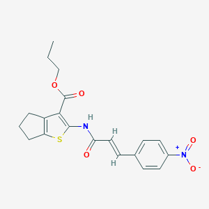 propyl 2-[(3-{4-nitrophenyl}acryloyl)amino]-5,6-dihydro-4H-cyclopenta[b]thiophene-3-carboxylate
