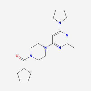 4-[4-(cyclopentylcarbonyl)-1-piperazinyl]-2-methyl-6-(1-pyrrolidinyl)pyrimidine