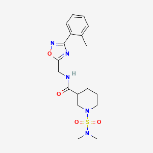 1-(dimethylsulfamoyl)-N-{[3-(2-methylphenyl)-1,2,4-oxadiazol-5-yl]methyl}piperidine-3-carboxamide