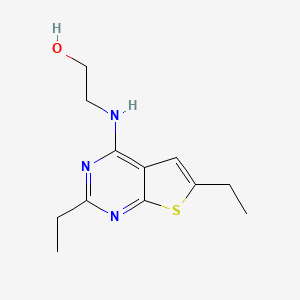 molecular formula C12H17N3OS B4454788 2-[(2,6-diethylthieno[2,3-d]pyrimidin-4-yl)amino]ethanol 