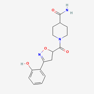 1-{[3-(2-hydroxyphenyl)-4,5-dihydro-5-isoxazolyl]carbonyl}-4-piperidinecarboxamide