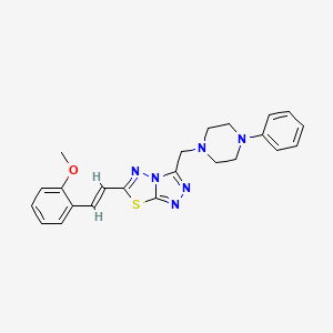 6-[2-(2-methoxyphenyl)vinyl]-3-[(4-phenyl-1-piperazinyl)methyl][1,2,4]triazolo[3,4-b][1,3,4]thiadiazole