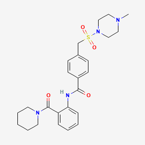 4-{[(4-methyl-1-piperazinyl)sulfonyl]methyl}-N-[2-(1-piperidinylcarbonyl)phenyl]benzamide