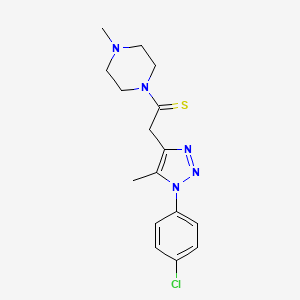 1-{2-[1-(4-chlorophenyl)-5-methyl-1H-1,2,3-triazol-4-yl]ethanethioyl}-4-methylpiperazine