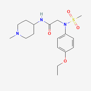 molecular formula C17H27N3O4S B4454871 N~2~-(4-ethoxyphenyl)-N~1~-(1-methyl-4-piperidinyl)-N~2~-(methylsulfonyl)glycinamide 