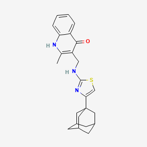 3-({[4-(1-adamantyl)-1,3-thiazol-2-yl]amino}methyl)-2-methyl-4(1H)-quinolinone